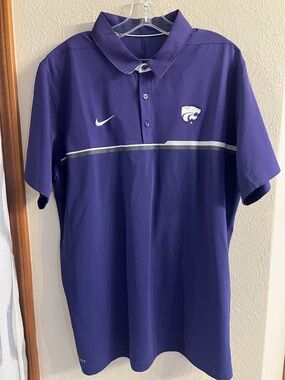 Nike Purple Kansas State Wildcats Polo size XL